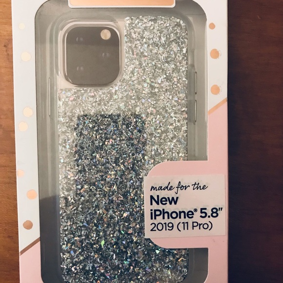 iPhone 11 Pro 5.8 Silver Glitter Case - Picture 7 of 7
